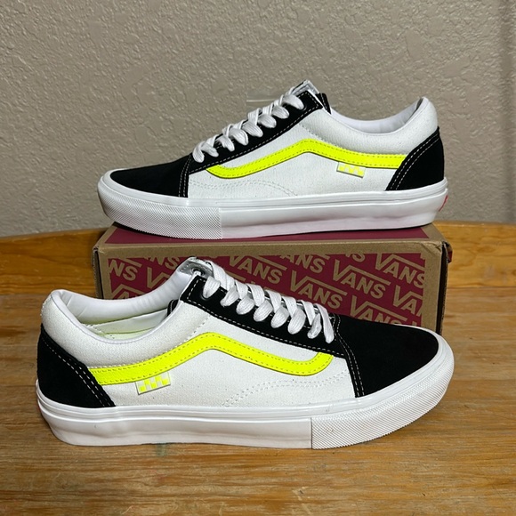 Vans Skate Old Skool Neon True white Yellow pop cush